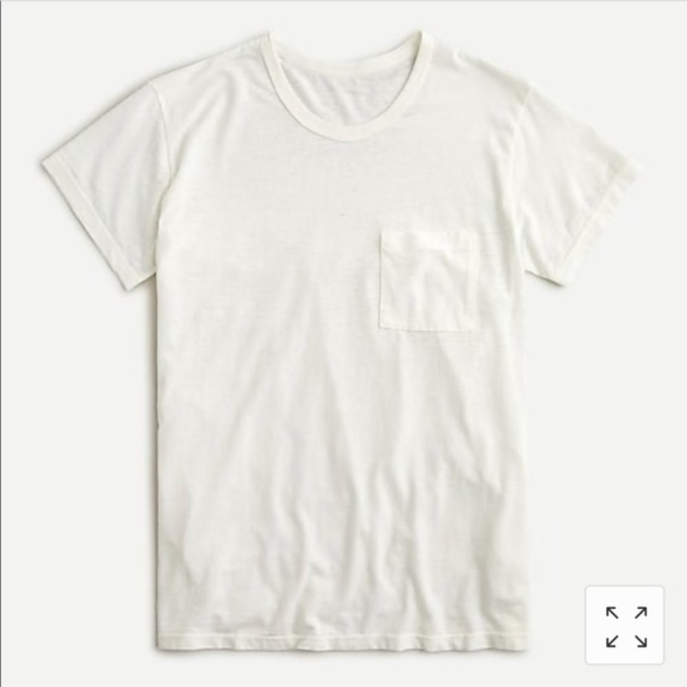 J. Crew Made-in-LA burnout pocket T-shirt AJ635